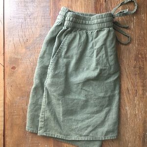 Olive Linen skirt